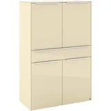 Set One by Musterring Highboard Reno 92 x 140 x 42 cm Beige / Braun