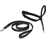 PetSafe Easy Walk Kopfhalfter, Aus widerstandsfähigem und weichem Nylon, Leichtes An- und Ausziehen, Größe M, Schwarz