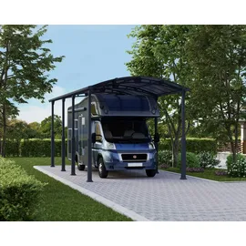 CANOPIA Doppelcarport Alpine 3,59 x 8,58 m grau inkl. Regenrinne
