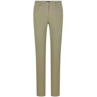 GOLDNER Kurzgröße: Baumwollhose mit Ziernähten in khaki | Gr.: 23
