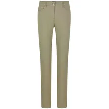 GOLDNER Kurzgröße: Baumwollhose mit Ziernähten in khaki | Gr.: 23