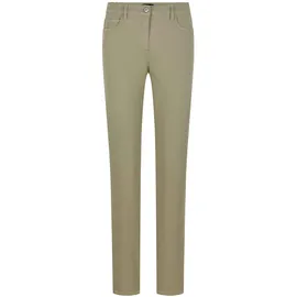 GOLDNER Kurzgröße: Baumwollhose mit Ziernähten in khaki | Gr.: 23