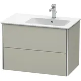 Duravit XSquare Waschtischunterschrank, 2 Schubkästen, Becken rechts, Taupe seidenmatt