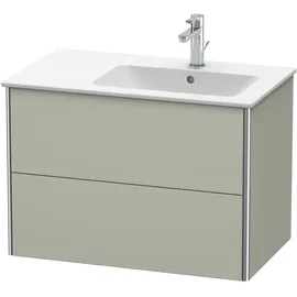 Duravit XSquare Waschtischunterschrank, 2 Schubkästen, Becken rechts, Taupe seidenmatt