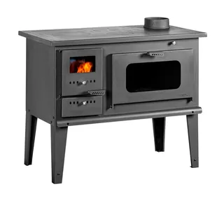 Festbrennstoffherd Heathus Holz-Küchenherd »Cook Easy«, 7,9 kW, Zeitbrand, Holz Küchenofen schwarz