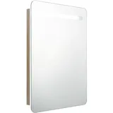 vidaXL LED-Bad-Spiegelschrank 60 cm weiß
