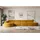 altdecor Ecksofa in L-Form Corner Sofa Bett Eckcouch Couch Wohnlandschaft Cauchsofa MARI-L3-406x165x78 cm Senfgelb