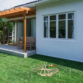 Relaxdays Krocket Spiel Croquet Set 8 Spieler