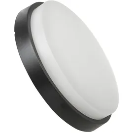Maclean Brackets LED Wand- und Deckenleuchte Innen-/ Außenbeleuchtung 15W 1100LM IP54 4000K Neutralweiß Grau Rund)