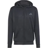 adidas Herren Train Essentials Seasonal Full-Zip Hoodie, Black, S
