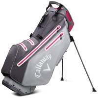 Callaway Golf Fairway 14 HD Standbag, wasserdicht (Serie 2022), Holzkohle / Silber / Pink