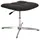 HJH Office Hocker Polyester 38 x 49 x 38 cm Schwarz