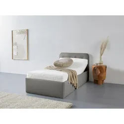 Polsterbett "Rostock", grau, L:210cm, Bezug 100% Polyurethan, Polsterung: Polsterwatte, Material Gestell: gepolsterter Holzwerkstoff, WESTFALIA SCHLAFKOMFORT, Betten, auch mit Stauraum und Kopfteilverstellung erhältlich
