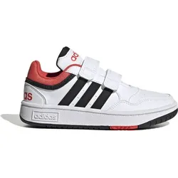 ADIDAS Kinder Freizeitschuhe Hoops, FTWWHT/CBLACK/BRIRED, 33