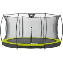 EXIT TOYS Silhouette Bodentrampolin 366 cm inkl. Sicherheitsnetz grün