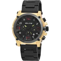 Elite Herren Chronograph mit Metallband, 3ATM
