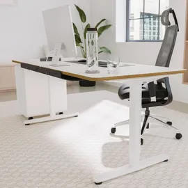 Yaasa Schreibtisch Pro Eiche / Weiß