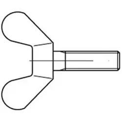 DIN 316 Flügelschraube deutsche Form M8x20 Messing blank