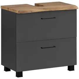 WELLTIME Waschbeckenunterschrank Trento 60 x 54 cm Grau Matt
