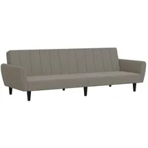 vidaXL Schlafsofa 2-Sitzer Hellgrau Samt