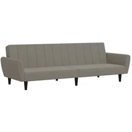 vidaXL Schlafsofa 2-Sitzer Hellgrau Samt