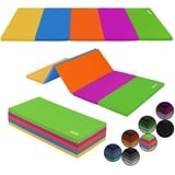 ALPIDEX Turnmatte klappbare Weichbodenmatte 185 x 78 x 3,2 cm Gymnastikmatte Sportmatte für zuhause Kinder Erwachsene, Farbe:bunt