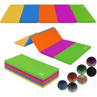 ALPIDEX Turnmatte klappbare Weichbodenmatte 185 x 78 x 3,2 cm Gymnastikmatte Sportmatte für zuhause Kinder Erwachsene, Farbe:bunt
