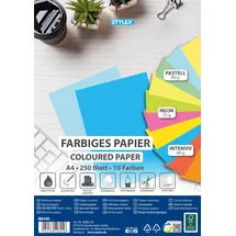 Stylex Farbiges Papier A4 250 g/m2 250 Blatt