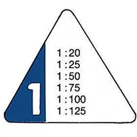 RUMOLD Dreikantmaßstab 160/1/30 Architekt 1 30cm Kunststoff weiß