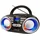 Cyberlux CD-Player mit LED-Discolichter CD/MP3/USB Radio Schwarz/Silber