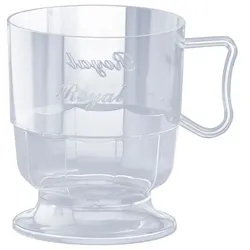 300x Tasse, PS, Spritzguss, mit Henkel, klar, 200ml