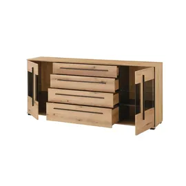 Möbel Kraft Sideboard ¦ grau ¦ Maße (cm): B: 200 H: 86 T: 42.0