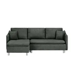 smart Ecksofa  Bonamie ¦ schwarz ¦ Maße (cm): B: 225 H: 87 T: 145