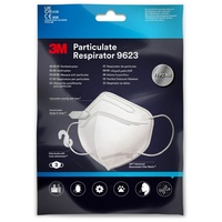 3M 9623 Partikelmaske Atemschutzmaske FFP2, bis zum 10-fachen des Grenzwertes, Pack = 3Stück, elastische Gummibänder für Ohrenbefestigung (hygienisch verpackt)