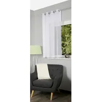 HOMEbasics Vorhang HOME BASICS "DOLLY" Gr. 3, weiß, B:140cm H:225cm, Voile, Polyester, Gardinen, Ösenschal DOLLY