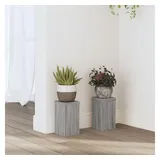 vidaXL Pflanzenständer 2 Stk. Grau Sonoma 10x10x18 cm Holzwerkstoff