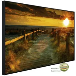 papermoon Infrarotheizung »EcoHeat - Sonnenuntergang am Strand«, Matt-Effekt - bunt