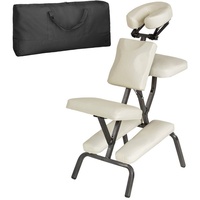 TecTake Massagestuhl aus Kunstleder - beige