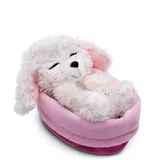 NICI 49749 Kuscheltier Hund Pudel weiß 12cm schlafend im