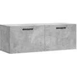 vidaXL Wandschrank, Hängeschrank mit viel Stauraum, Wandmontage Badschrank Medizinschrank, Aufbewahrungsschrank für Wohnzimmer, Betongrau Holzwerkstoff
