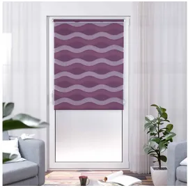 K-HOME Klemmfix Doppelrollo Welle 40 x 150 cm bordeaux