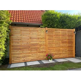 svewo Windschutz 180 x 180 cm hellbraun Edelstahl 2 St.