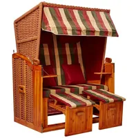 Intergrill Webavita Strandkorb 2-Sitzer Sophia Ostsee Rot Olive Beige