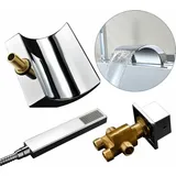 Senderpick - 5 Loch Badewannenarmatur Set Wasserhahn mit Handbrause Waschbecken Wasserfall Wannenrand Armatur Set Chrome