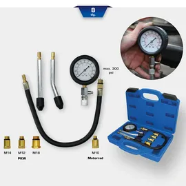 BRILLIANT TOOLS Kompressionstester-Satz für Benzin Motoren, 8-tlg