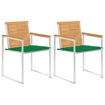 vidaXL Gartenstuhl 56 x 56 x 85 cm grün 2 St.
