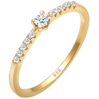 Elli DIAMONDS Geo Microsetting Diamant (0.1 .) 585 Gelbgold Ringe Damen