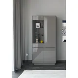 Set One by Musterring Standvitrine Reno 92 x 42 x 193 cm Grau