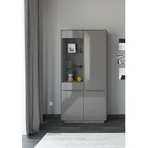 Set One by Musterring Standvitrine Reno 92 x 42 x 193 cm Grau