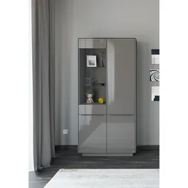 Set One by Musterring Standvitrine Reno 92 x 42 x 193 cm Grau